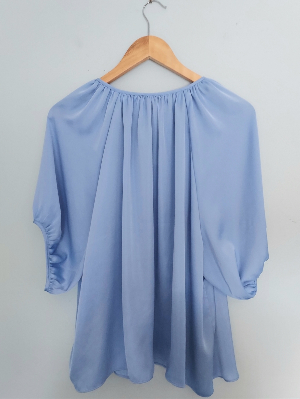 H&M Periwinkle Popover Blouse Top Size Large NEW NWT - Picture 8 of 13